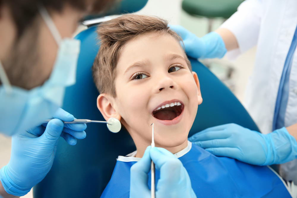 Boy at Dental Office in the Summer